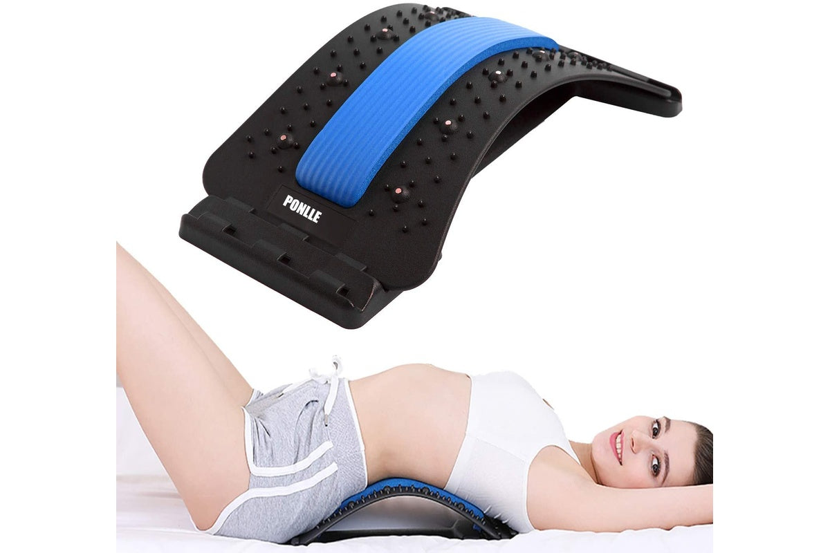Back Stretcher for Lower Back Pain Relief, Multi Level Lumbar Support Spine Board for Bed, Chair and Car
