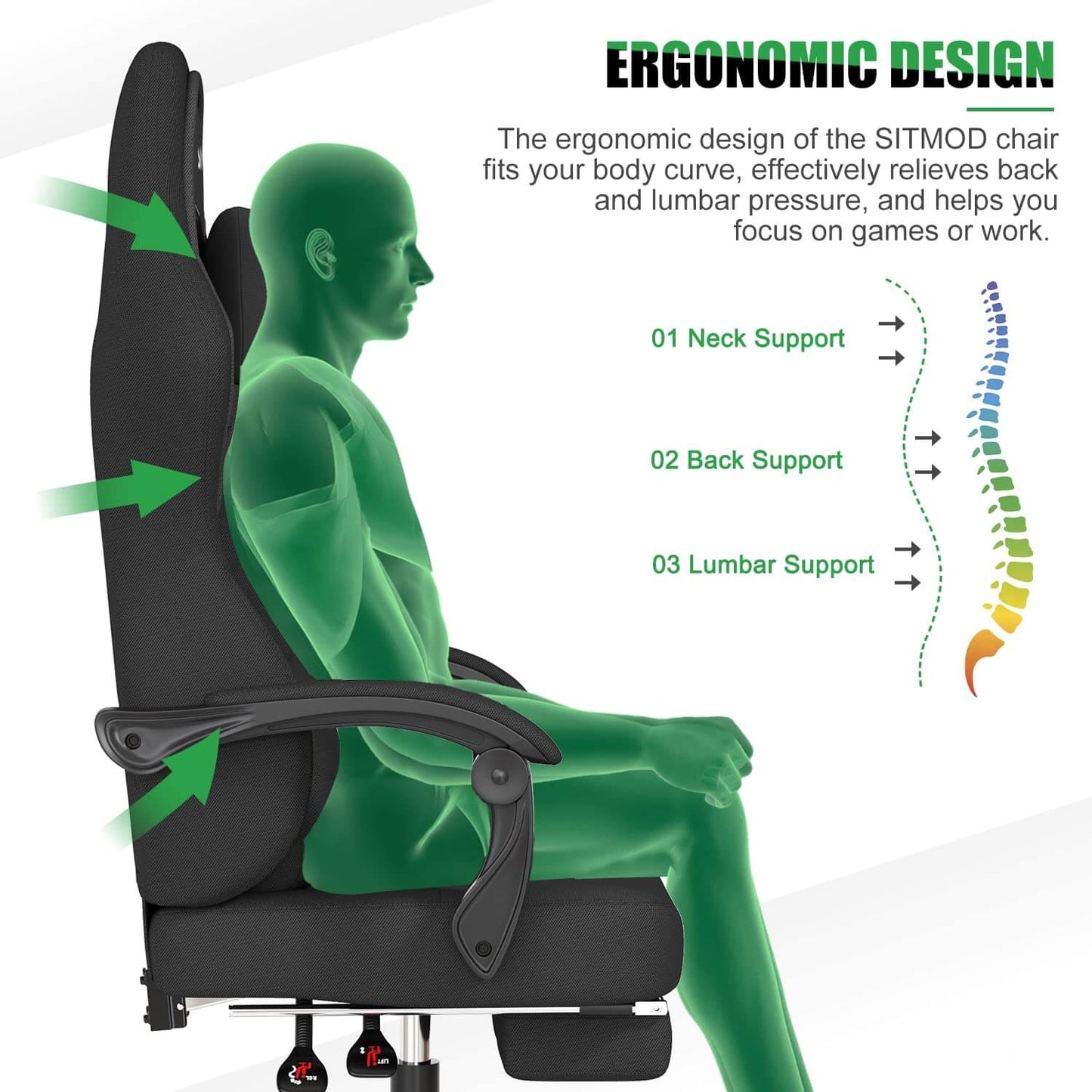 SITMOD Gaming Chair - Black