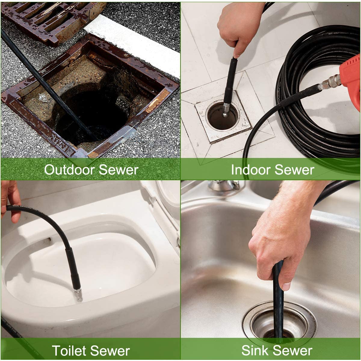 Drain Pipe Cleaning Kit 30m