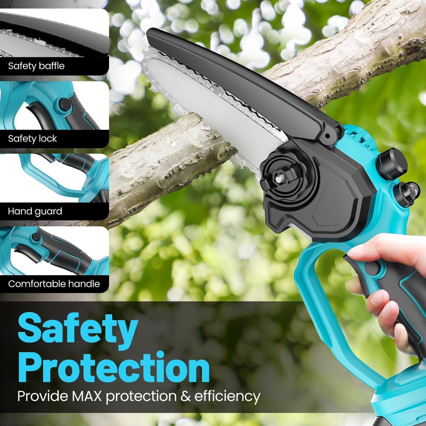 Mini Chain saw Cordless Power Chain Saws  6"