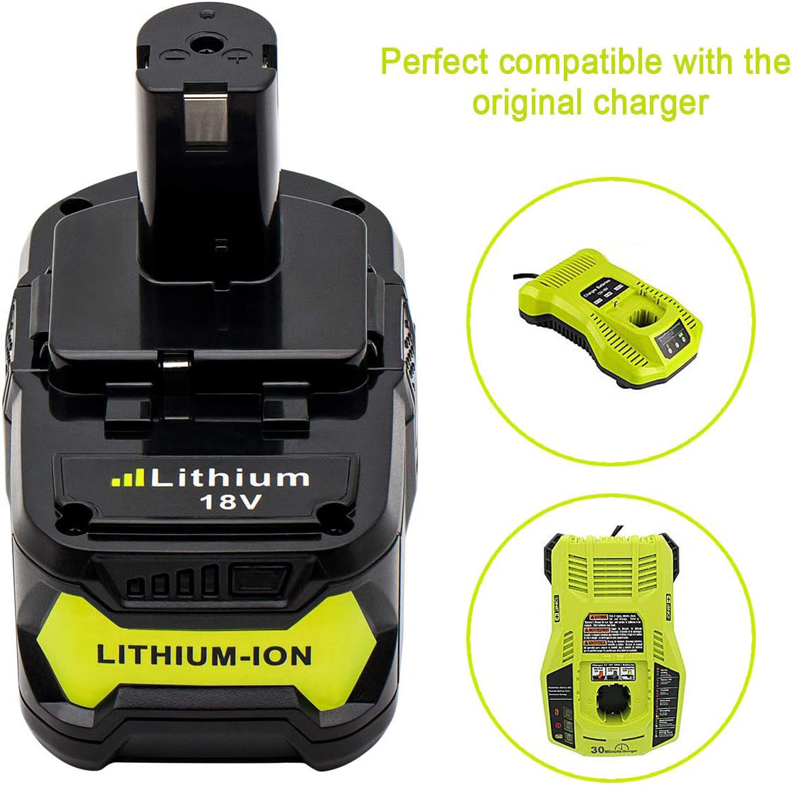 Ryobi 18V 6AH Battery Compatible Replacement Battery
