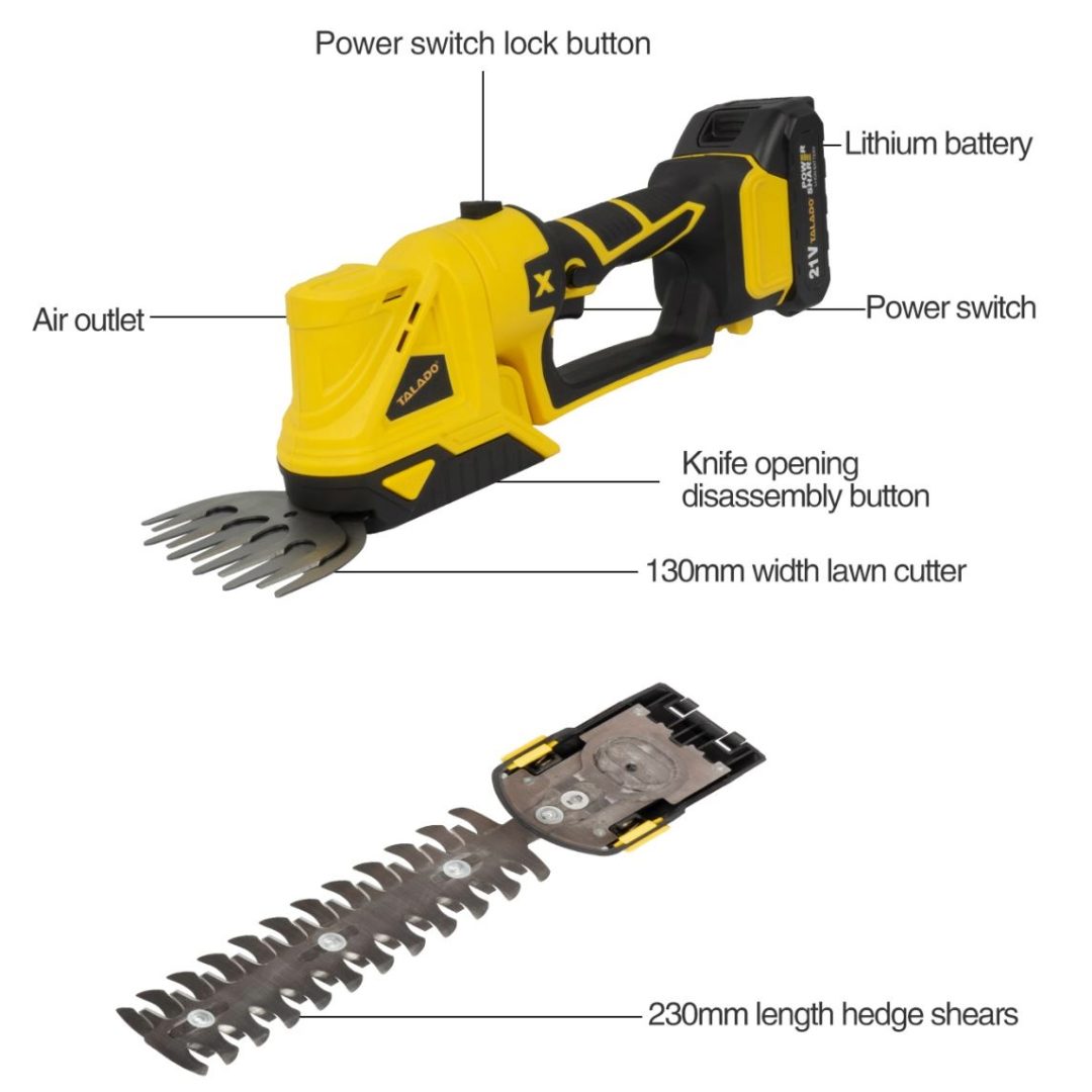 Cordless Hedge Trimmer 2 in 1 Lawn and Shrub Shears
