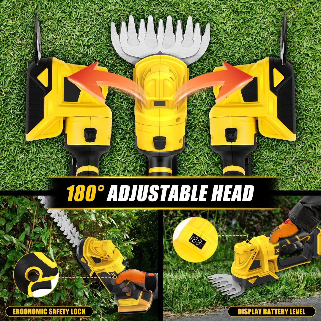 Cordless Hedge Trimmer 2 in 1 Lawn and Shrub Shears