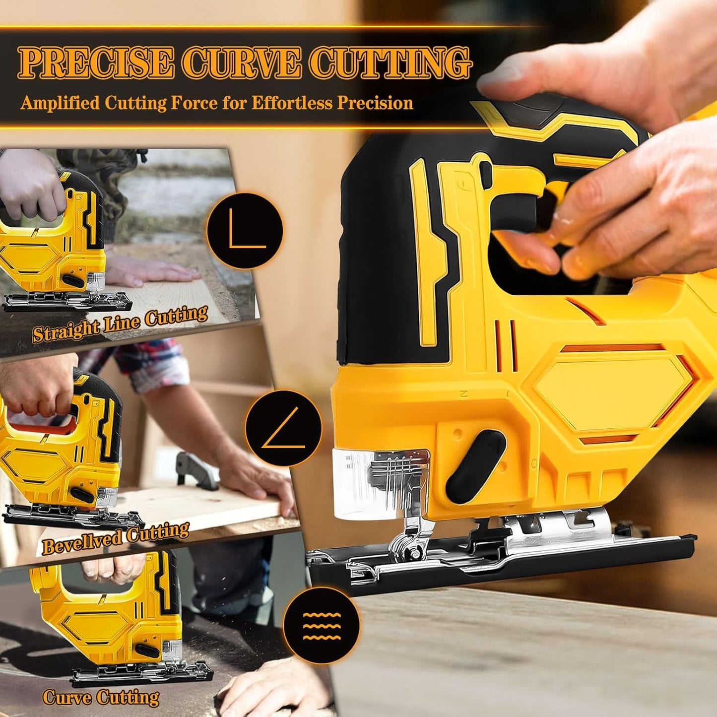 Cordless Electric Jigsaw with 2 Battery