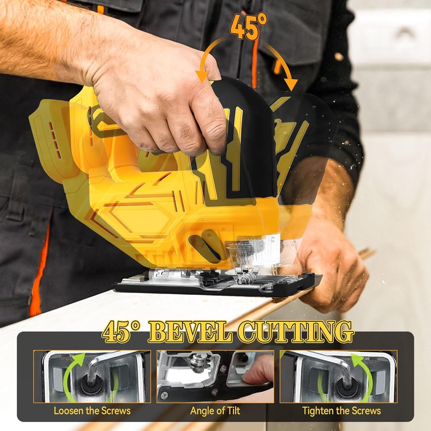 Cordless Electric Jigsaw with 2 Battery