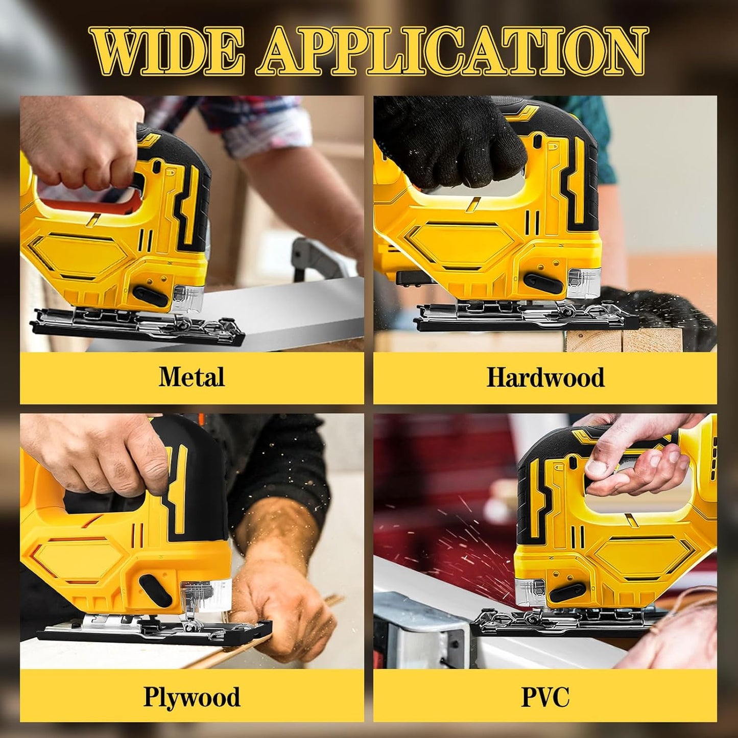 Cordless Electric Jigsaw with 2 Battery