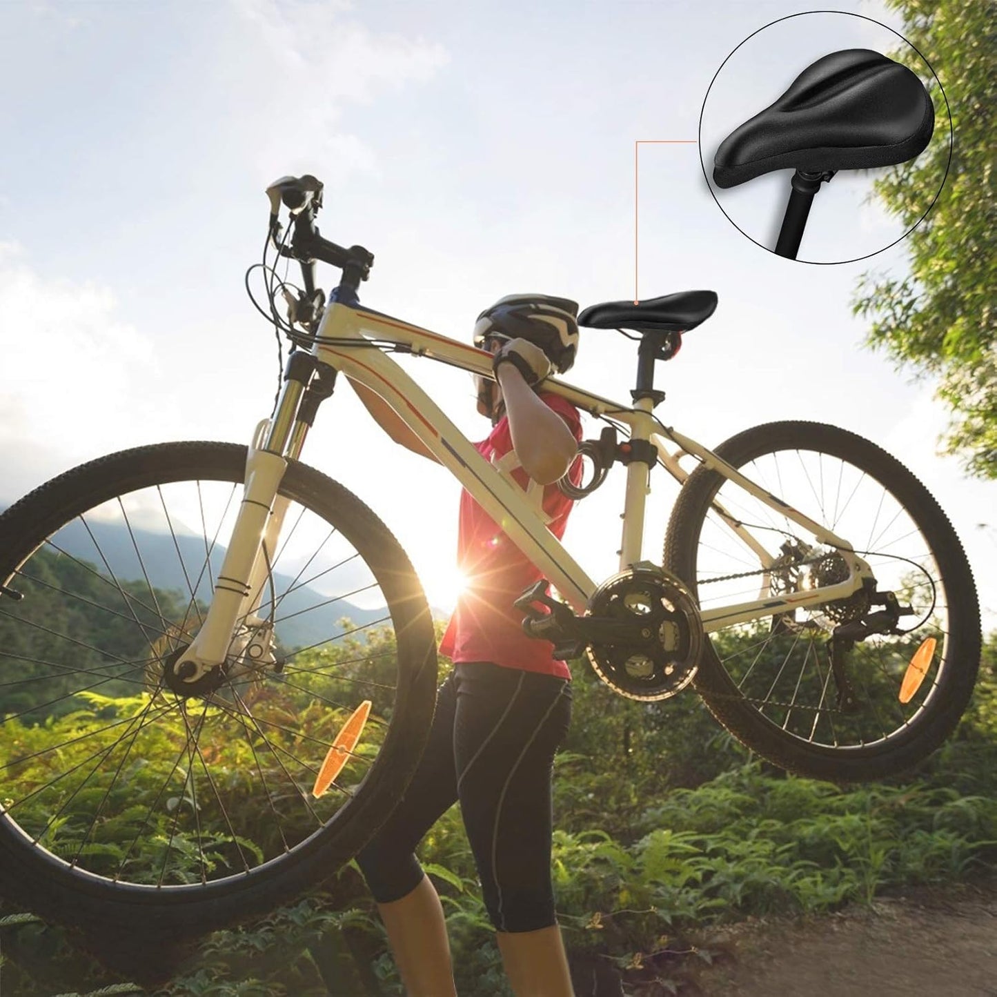 Bike Seat Cover Gel Seat Cover Saddle Pad BLACK