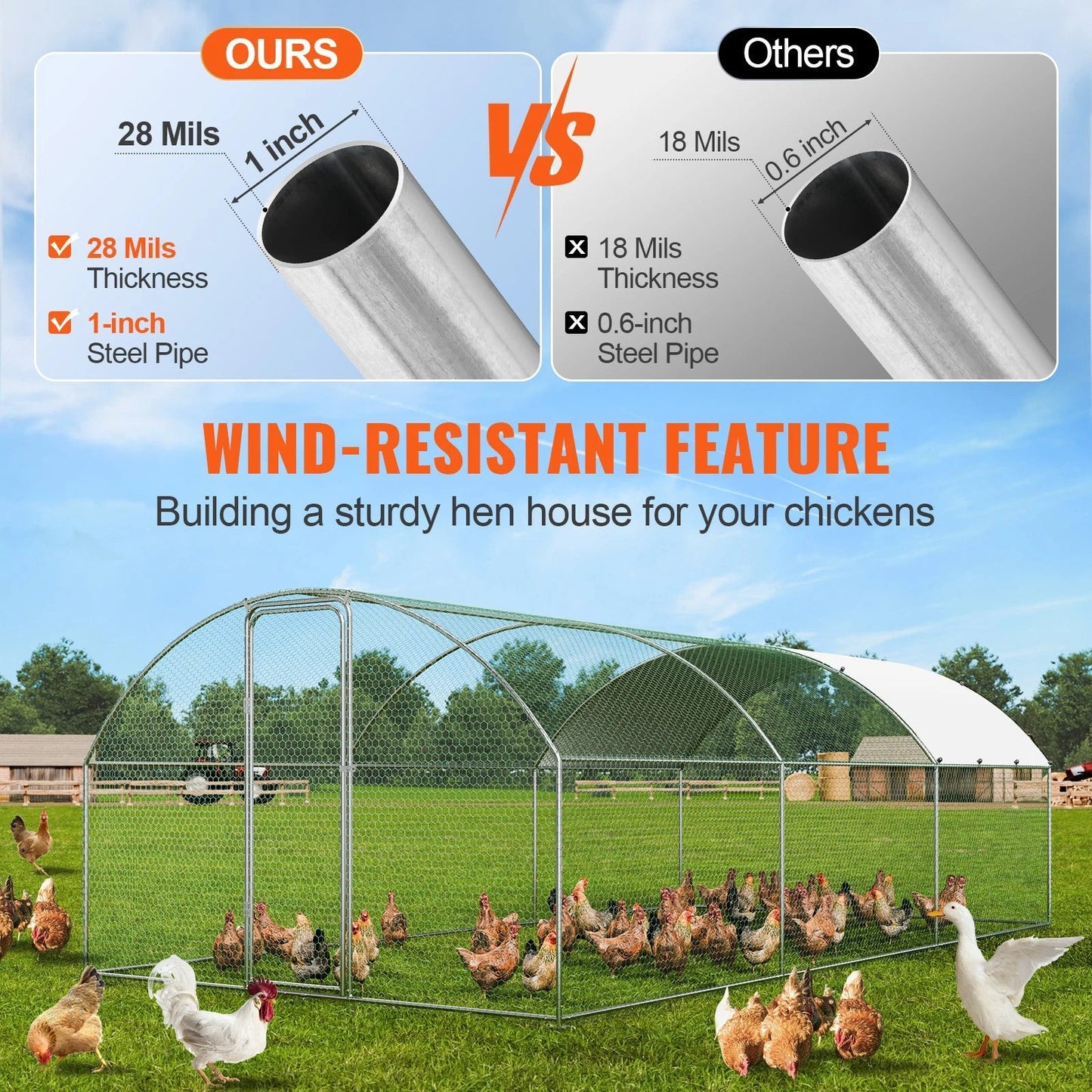 Chicken Coop Run 6m * 3m * 2m