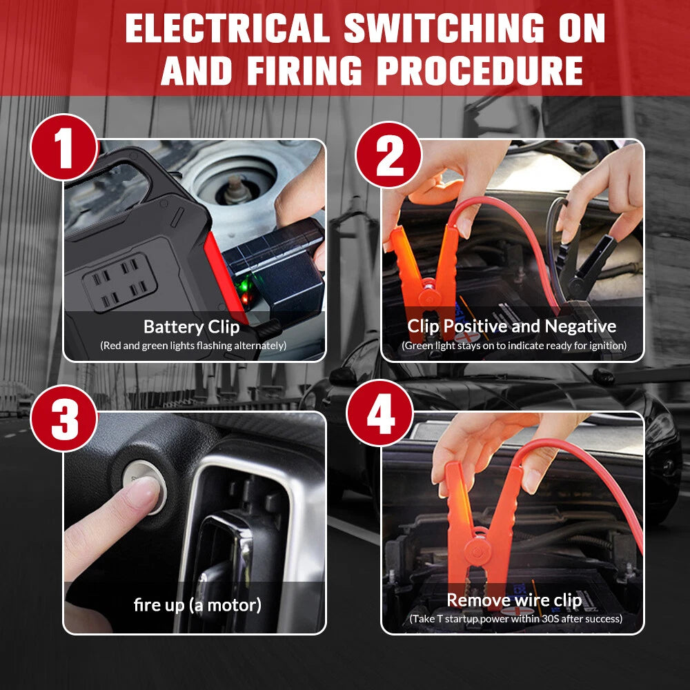 Car Jump Starter with Tyre Inflator