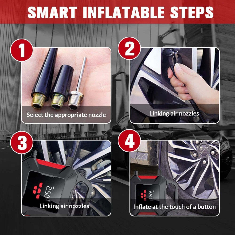 Car Jump Starter with Tyre Inflator