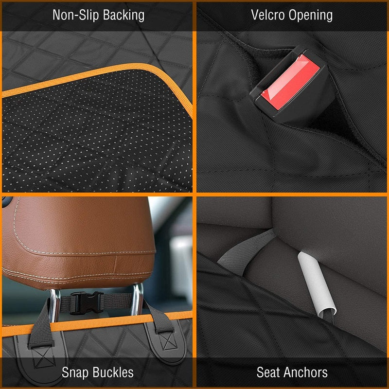Large Back Seat Extender for Pets Water-Resistant Hard Bottom Dog Car Seat Cover