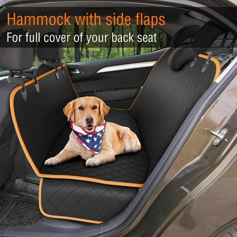 Large Back Seat Extender for Pets Water-Resistant Hard Bottom Dog Car Seat Cover