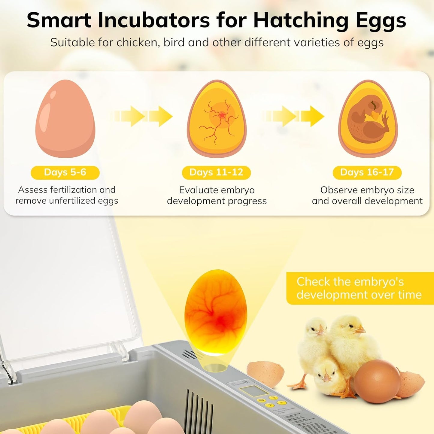 Egg Incubator Hatcher 36-120 Egg
