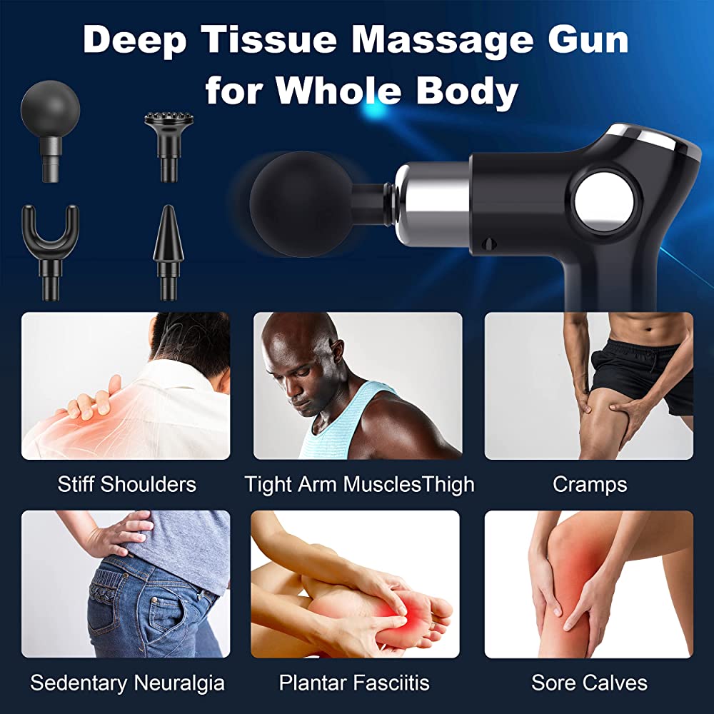 Mini Massage Gun with 4 Massage Heads
