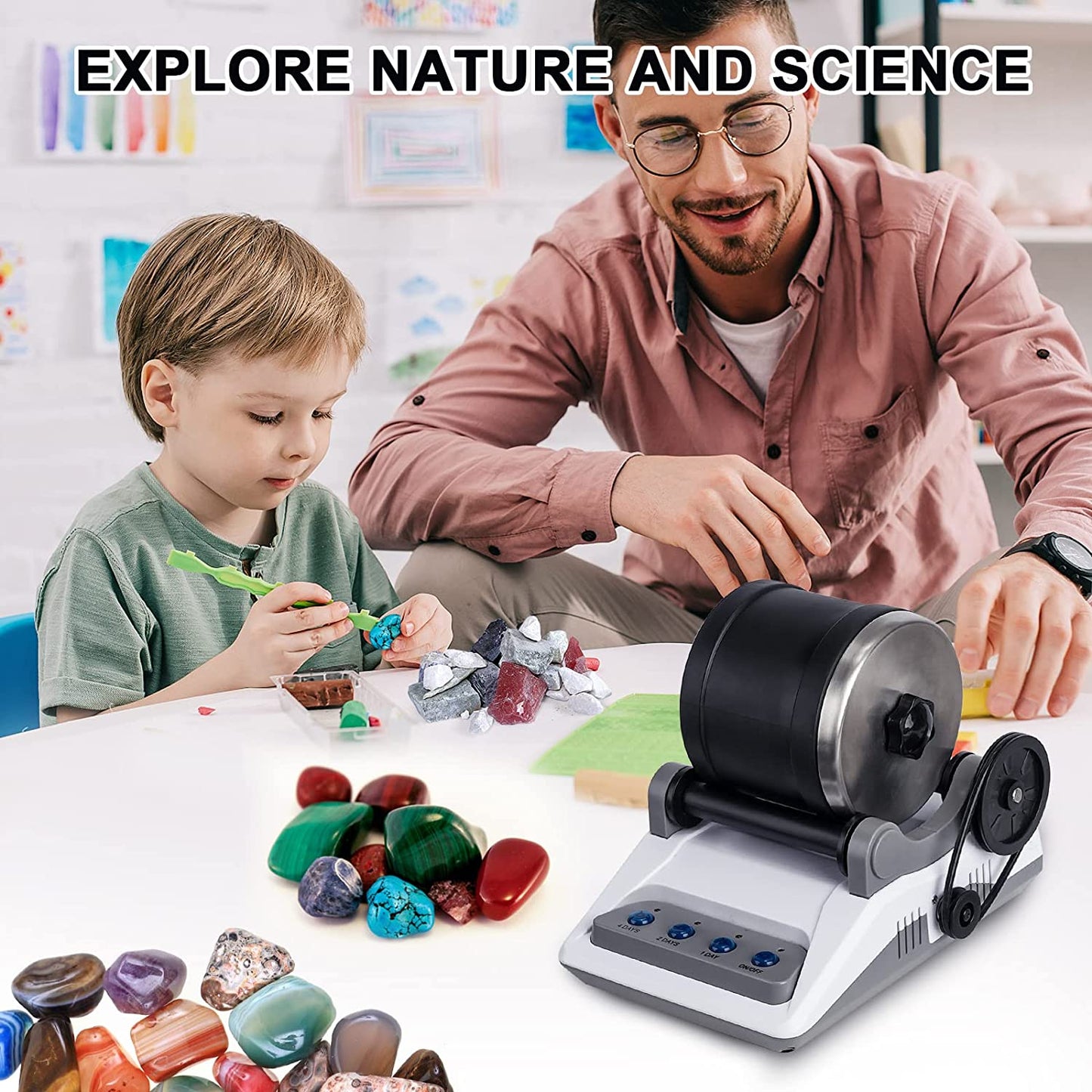 Rock Tumbler Kit, Rock Tumbling set, Gemstone Polisher