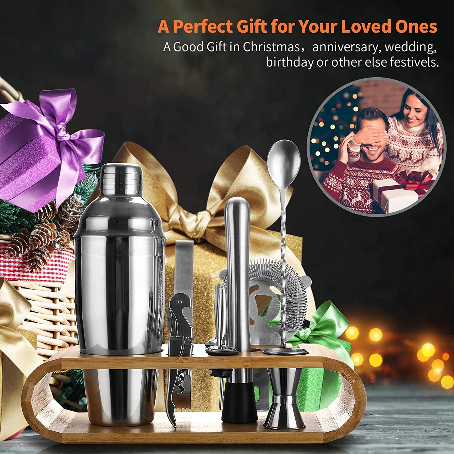 Premium Cocktail Shaker Set Bartender Kit