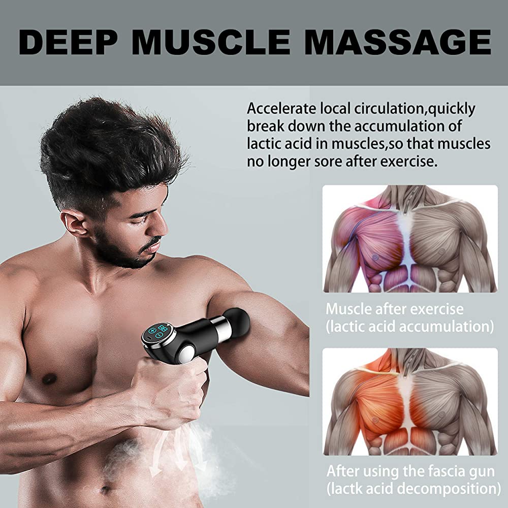 Mini Massage Gun with 4 Massage Heads