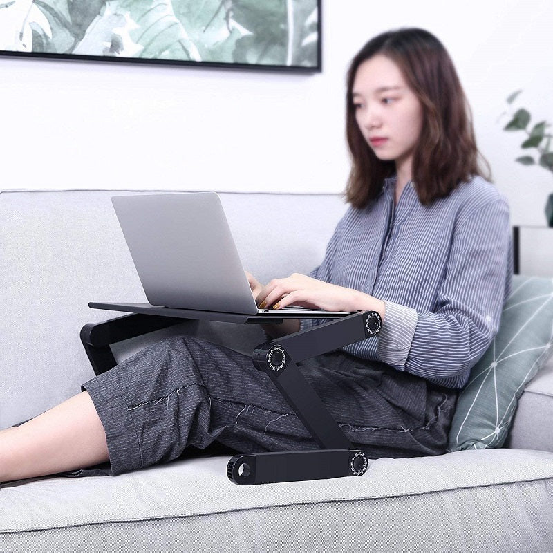 Adjustable Laptop Table Stand with Cooling Fan