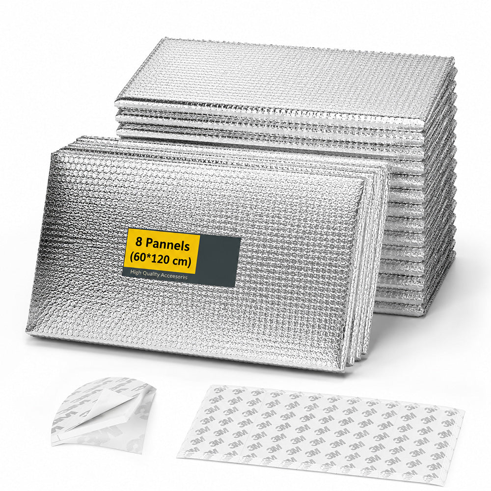Garage Door Insulation DIY Kit –  8-Panel Reflective Insulation for Single Garage Door with Pre-Cut Panels and Adhesive Pads