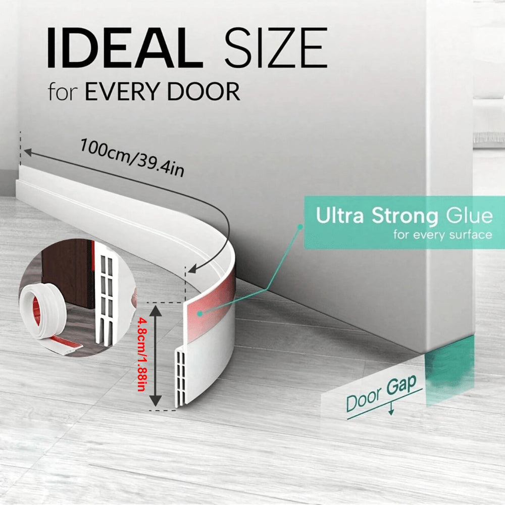 Door Draft Stopper Door Sweep for Exterior Interior Weather Stripping Door Seal