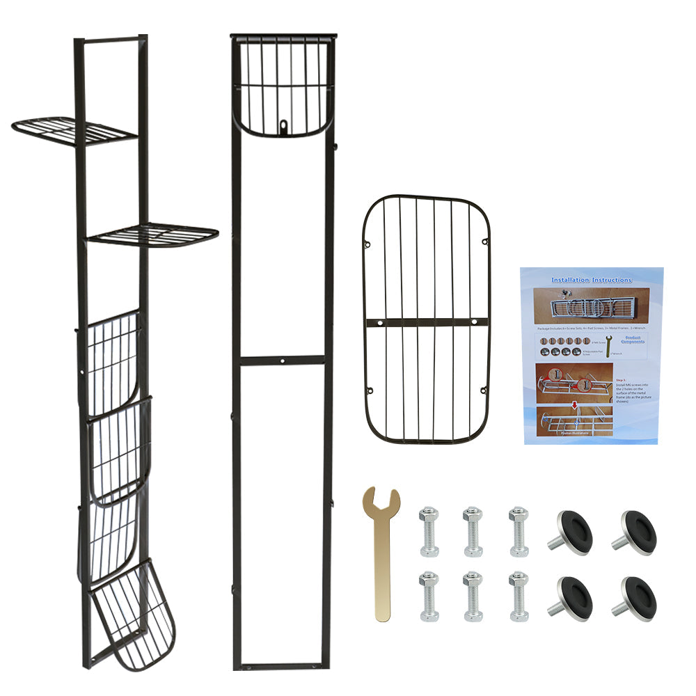 8 Tier Flower Stand Plant Pot Rack 9 pots Black