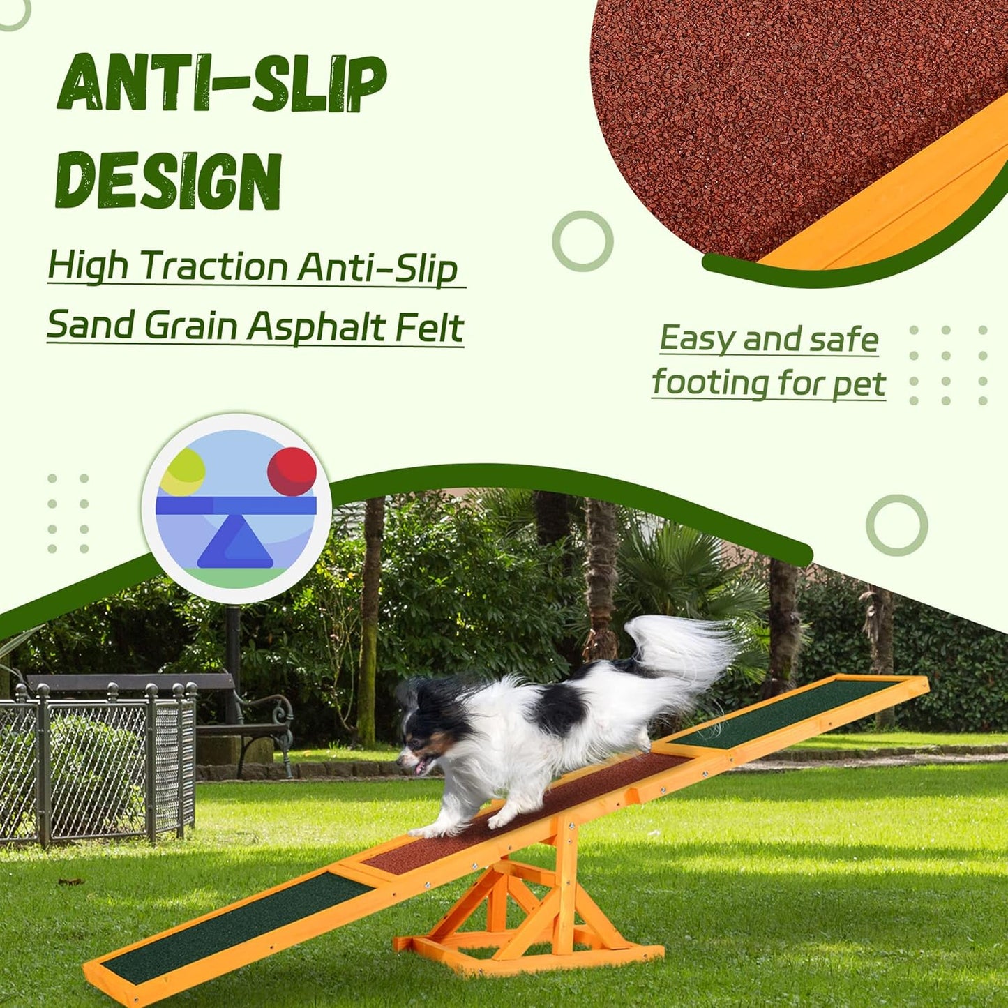 Wooden Dog Agility Seesaw for Training and Exercise