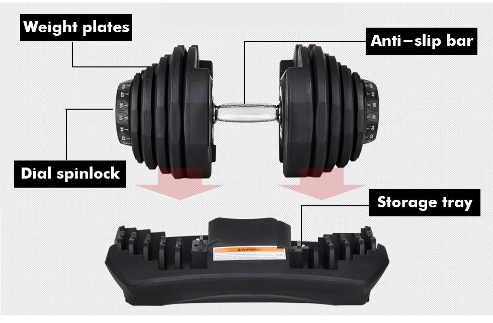 Adjustable Weights Dumbbell Set -40Kg Pair