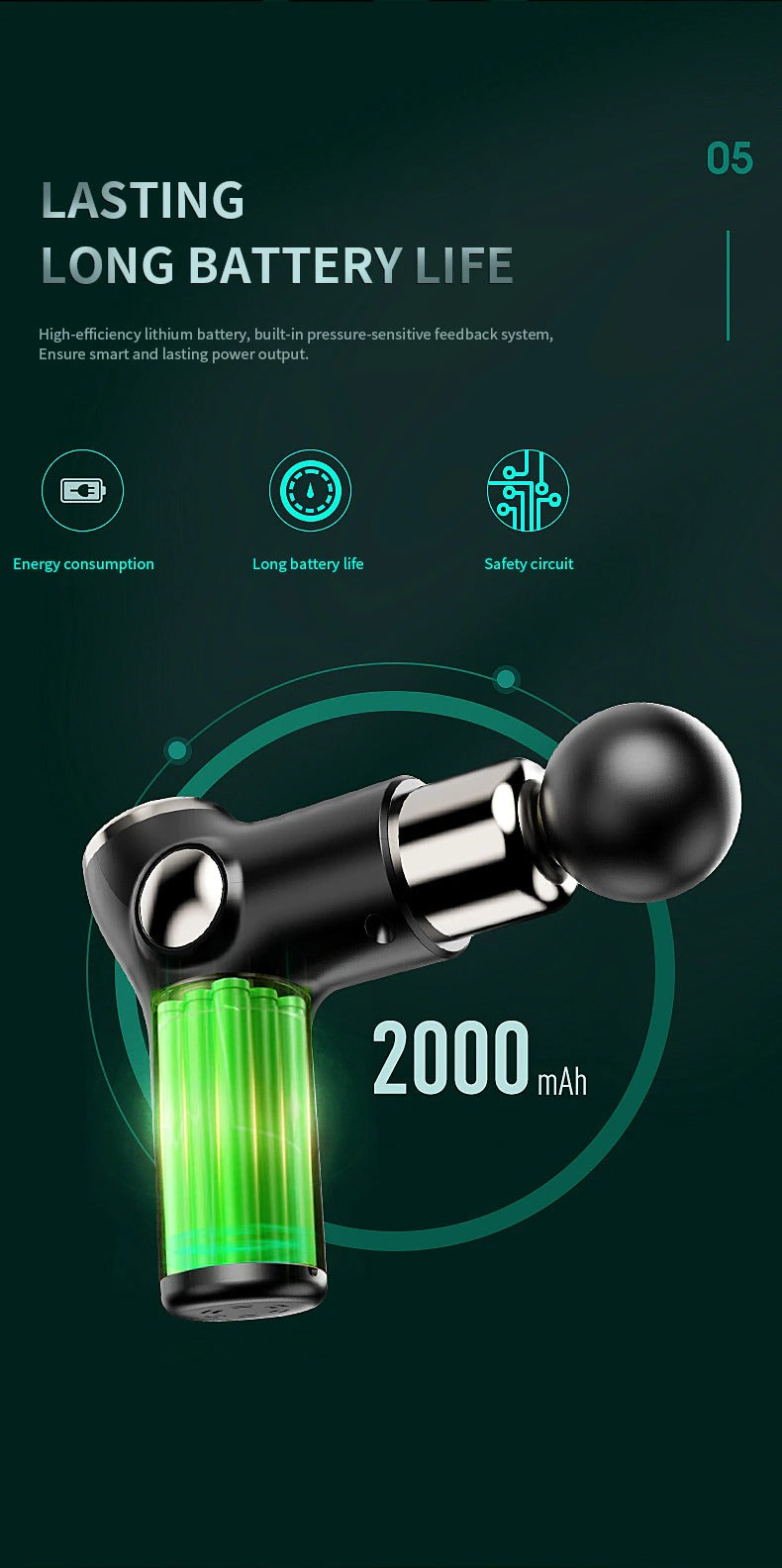 Mini Massage Gun with 4 Massage Heads