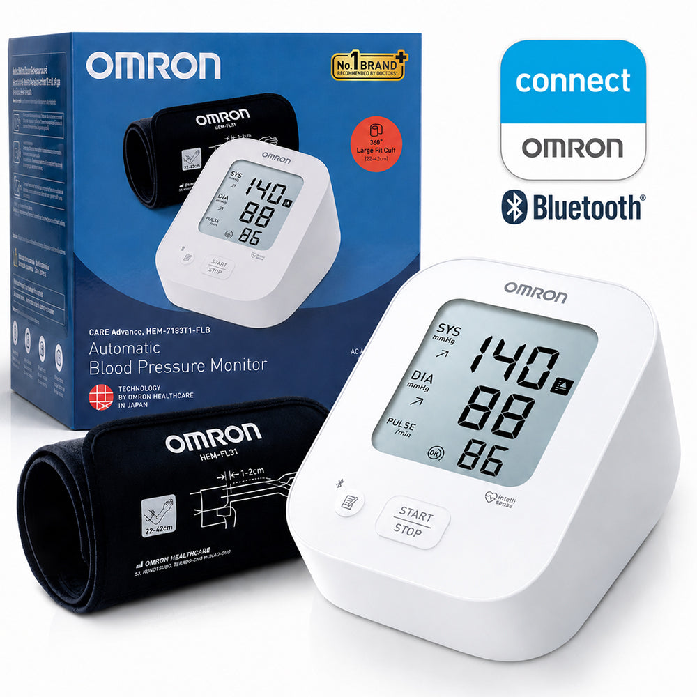 Omron Blood Pressure Monitor HEM-7183T1-FLB