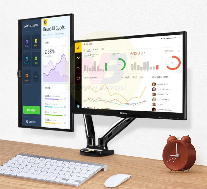 Dual Arm Monitor Stand Bracket Mount