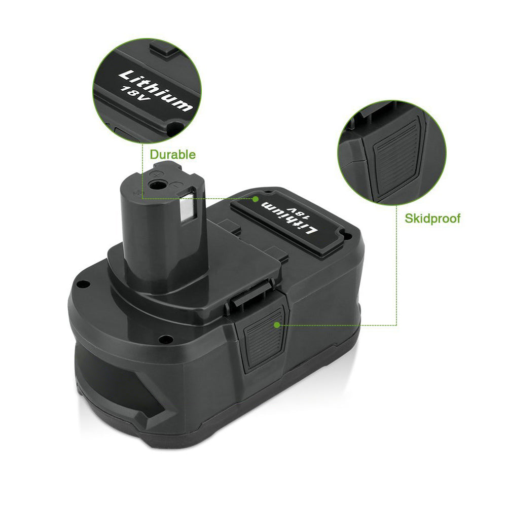 RYOBI 18V 4Ah Battery and Ryobi Battery Charger Compatible Replacement