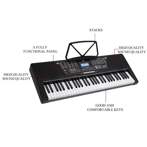 Electronic Piano Keyboard Piano with Stand Headphone and Stool