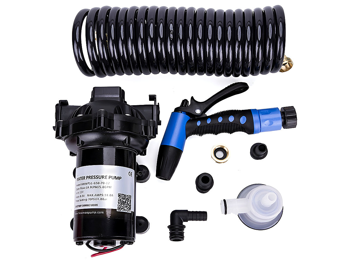Washdown Pump Kit 18.9 Lpm And 70 Psi Pressure 12V