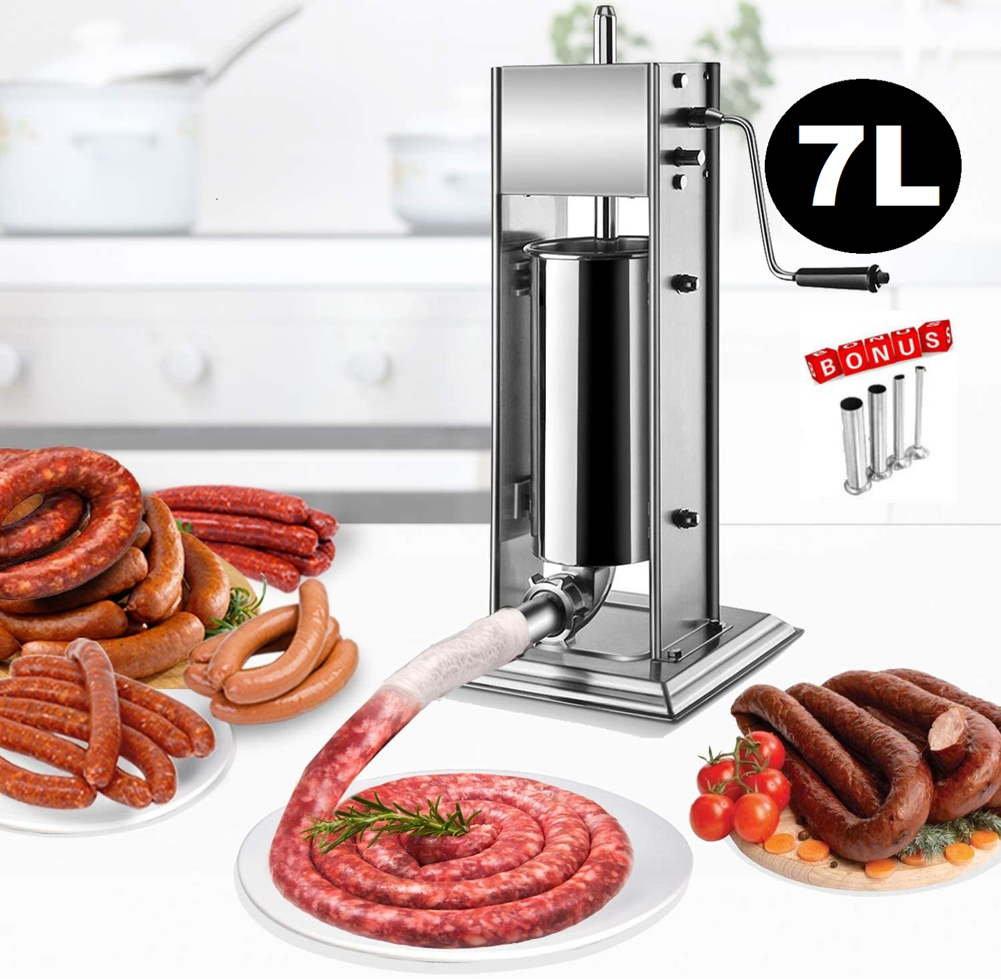 7L Sausage Maker Stuffer Filler