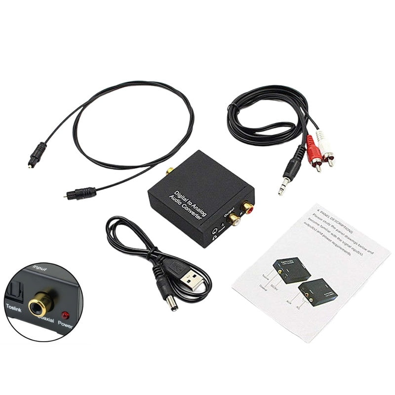 Digital Optical Toslink to RCA Audio Converter