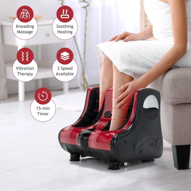 Leg Massager with Heat – Shiatsu Foot & Calf Leg Massager Machine