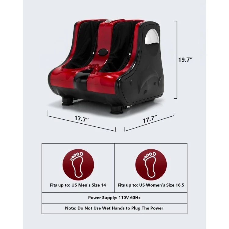 Leg Massager with Heat – Shiatsu Foot & Calf Leg Massager Machine