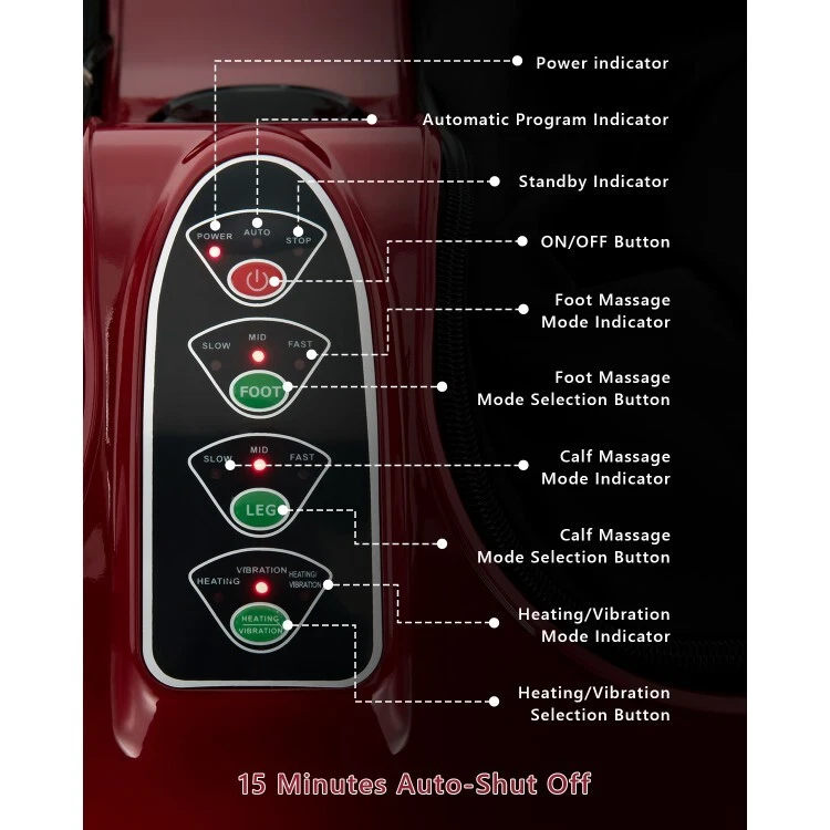 Leg Massager with Heat – Shiatsu Foot & Calf Leg Massager Machine