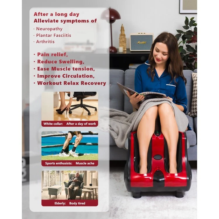 Leg Massager with Heat – Shiatsu Foot & Calf Leg Massager Machine