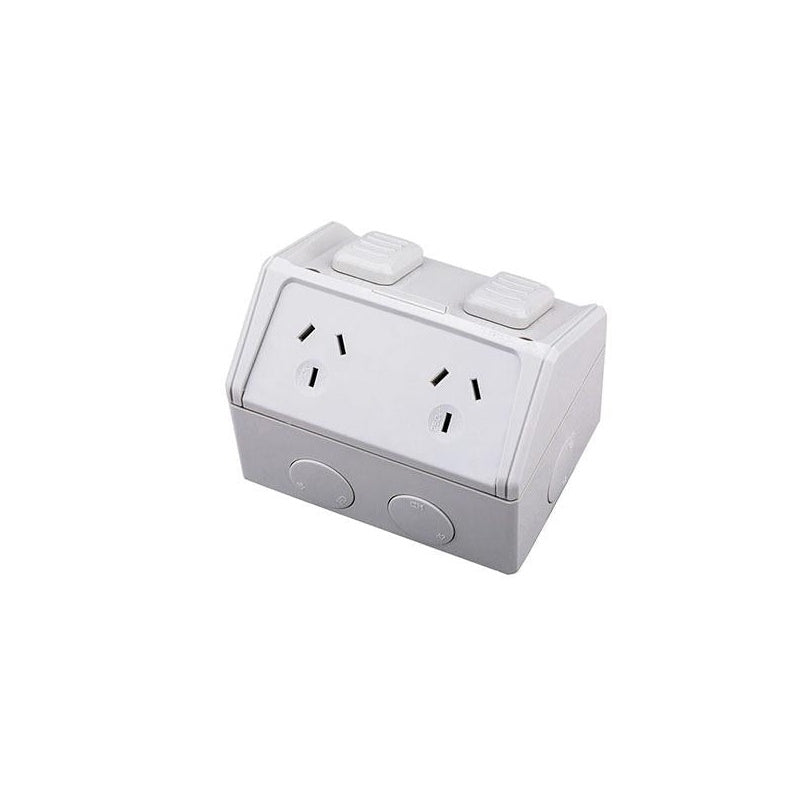 Double Power Point - Weatherproof 15 Amp