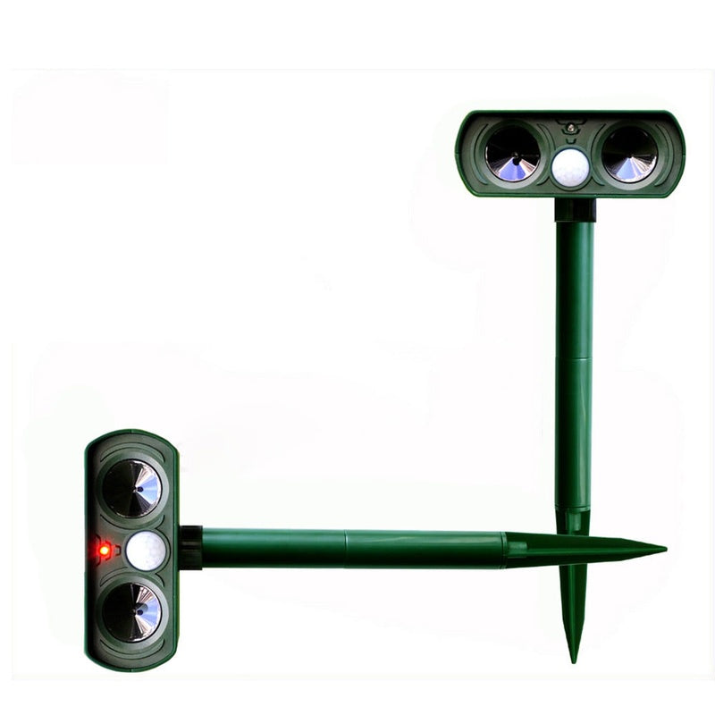 Ultrasonic Solar Powered Insect Animal Repeller PIR Dog Cat Scarer