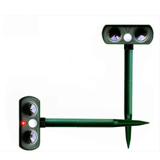Ultrasonic Solar Powered Insect Animal Repeller PIR Dog Cat Scarer