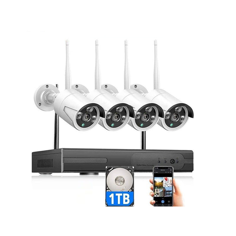 Wireless Security Camera system with 4 Cameras