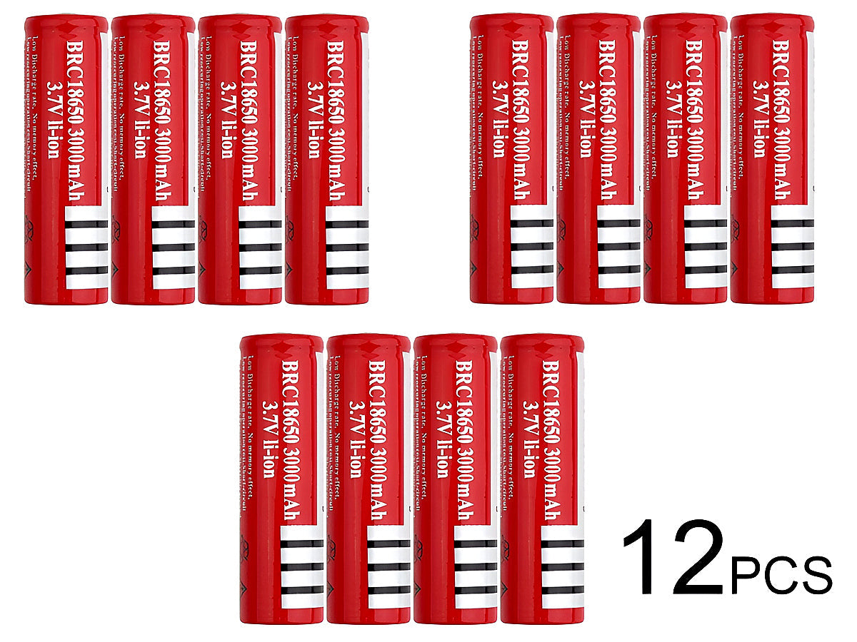 18650 Rechargeable Battery - 12PCS