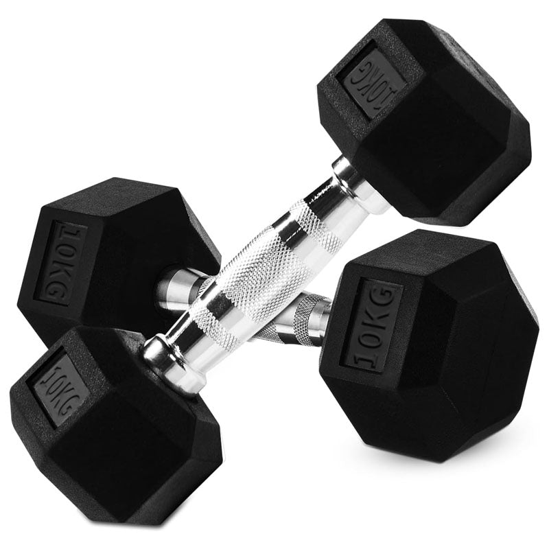 Dumbbell Set - 2X 10kg hex weights
