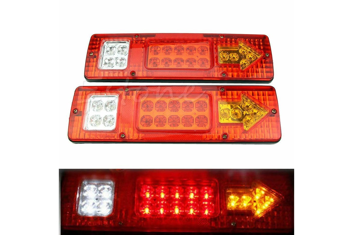 Led Trailer Lights 2Pcs 12V Trailer Truck Caravan 19 Led Taillight Tail Rear Light T