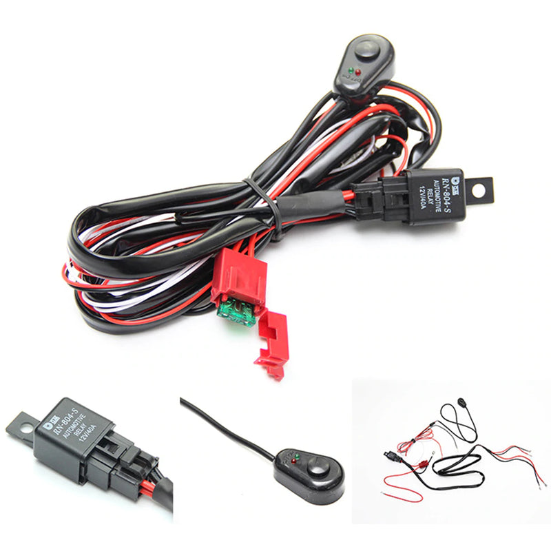 LED Light Bar Wiring Harness 12V 40A