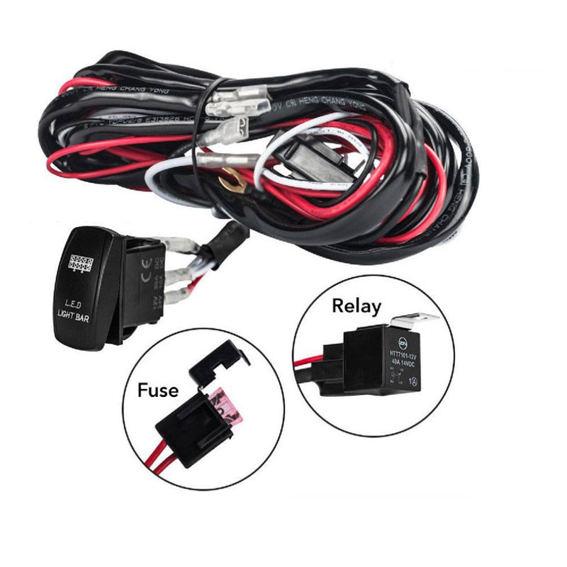Led Light Bar Wiring Harness 12V 40A
