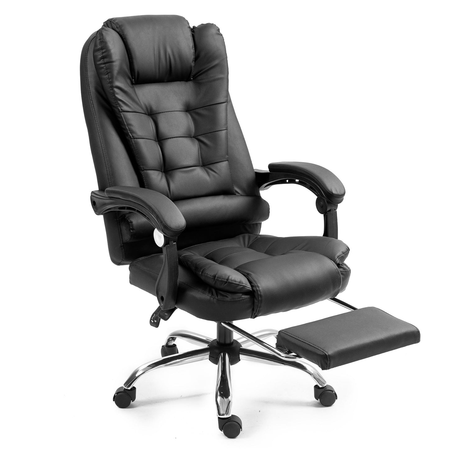 Ergonomic Gaming Office Chair – Adjustable PU Leather Computer Chair, Black