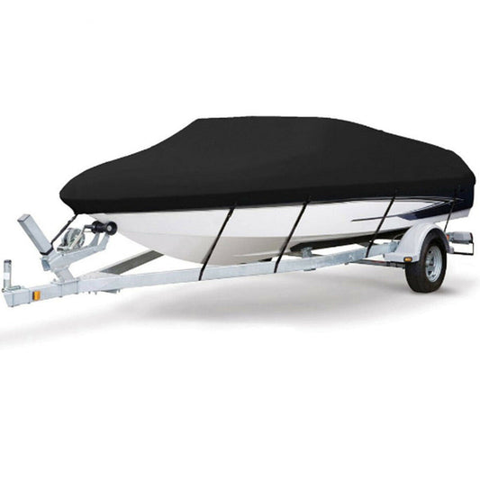 Boat Cover Heavy Duty – 600D Black Trailerable Boat Cover for 20–22ft V-Hull